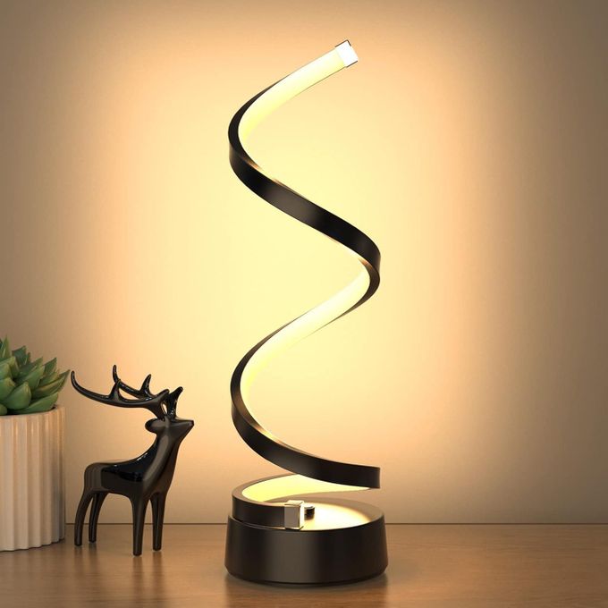 Beqqk Beqqk Classic Spiral LED Desk Lamp Black Touch Controller, 3 Color Temperature,USB Powered