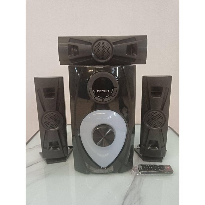 WEYON WEYON Home Theater Speaker – 3.1 Channel – Bluetooth – 3D Real Sound – Subwoofer – Black – 615